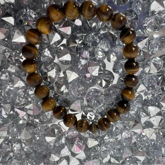 Tiger eye crystal bracelet healing crystals rock beaded tigers eye 👁️ 💎🪬 - Picture 5 of 8